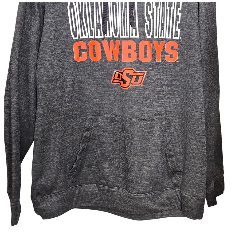 Pullover OSU Hoodie Unisex XL Oklahoma State Cowboys Gray Orange NCAA Football - Picture 3 of 8
